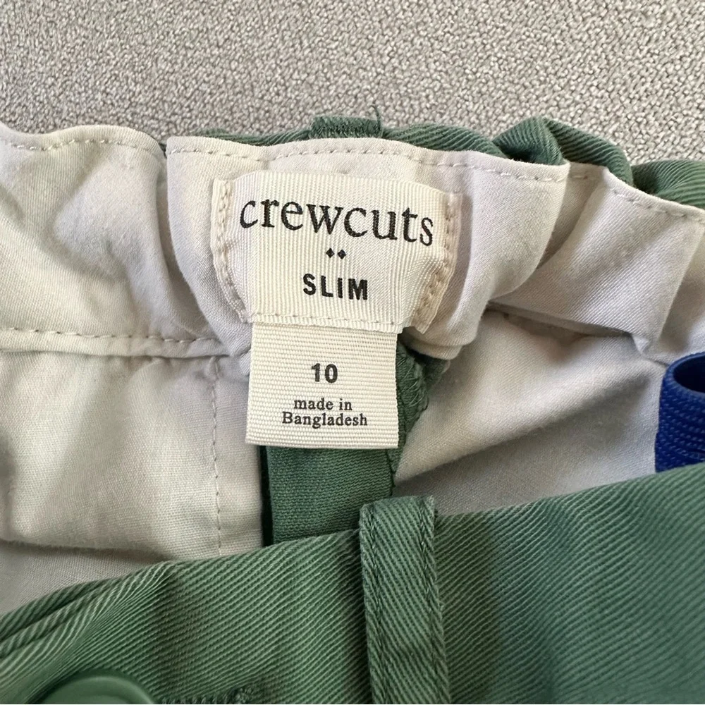 Boys J. Crew Crewcuts Olive Green Chino Pants. Size 10 Slim.